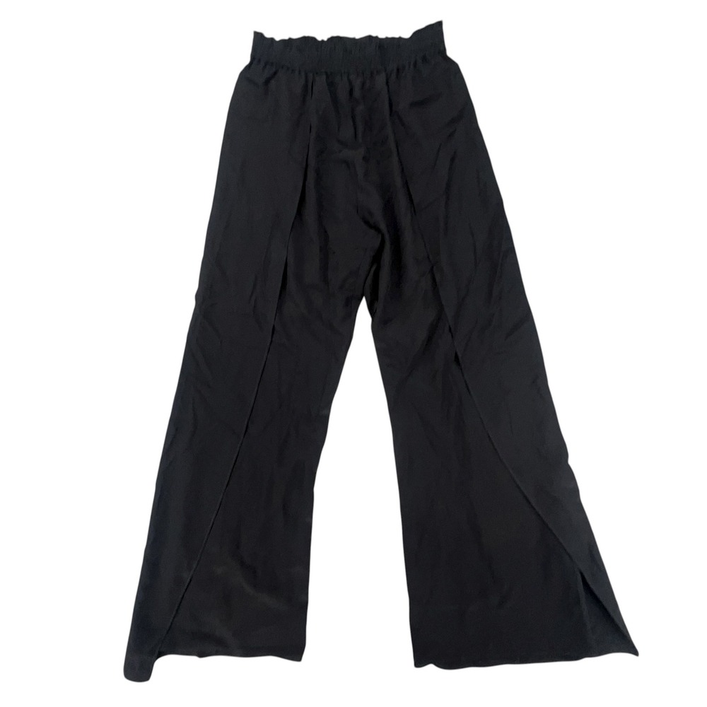 INCLAN‎ STUDIO Black Wide Leg Split Palazzo Pants Womens Size S